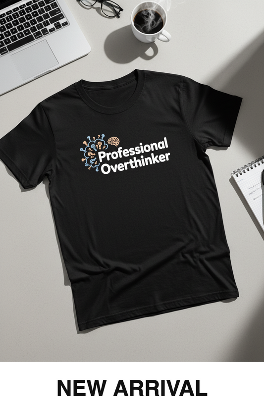 Professional Overthinker Unisex T-Shirt | Humorous Brainy Tee