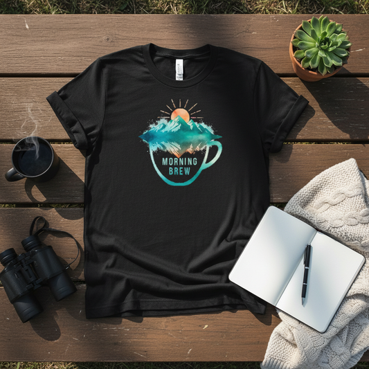 Mountain Sunrise Morning Brew Premium Unisex Tee