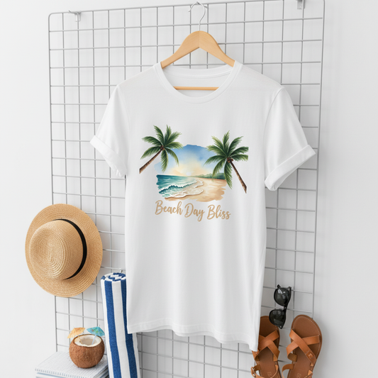Beach Day Bliss Tropical Sunset Unisex T-Shirt