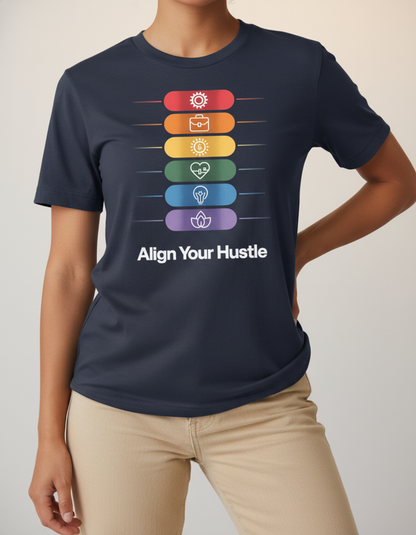 Align Your Hustle Unisex Life Balance T-Shirt – Motivational Tee for Men & Women
