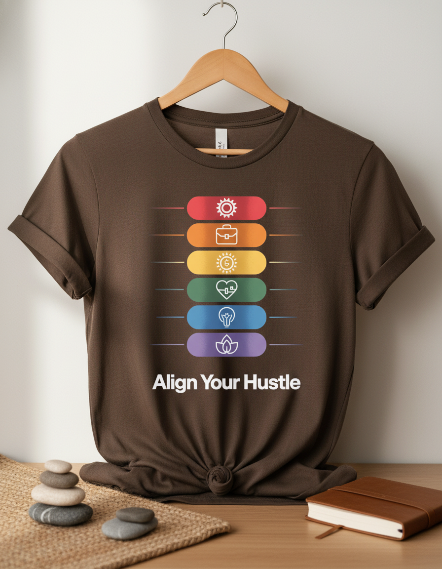 Align Your Hustle Unisex Life Balance T-Shirt – Motivational Tee for Men & Women
