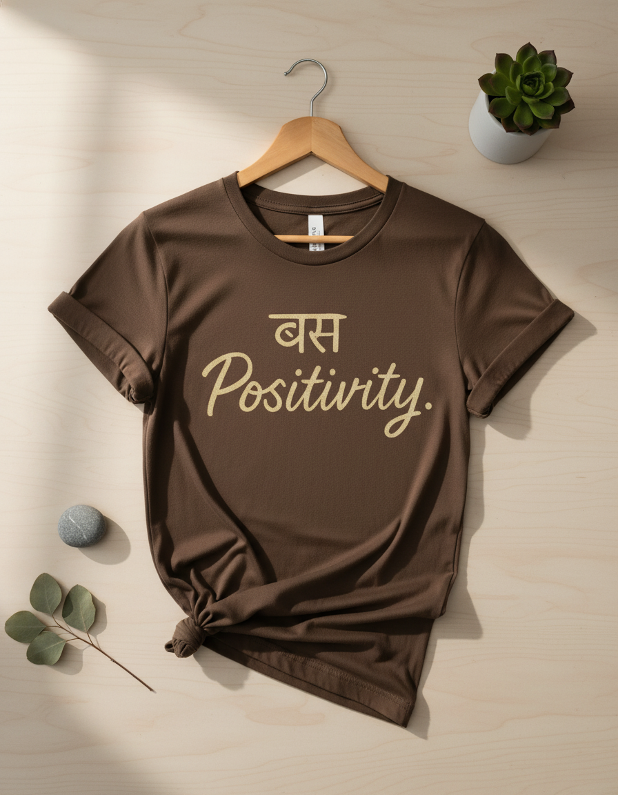 Bas Positivity Hindi Affirmation Unisex T-Shirt – Motivational Tee for Men & Women