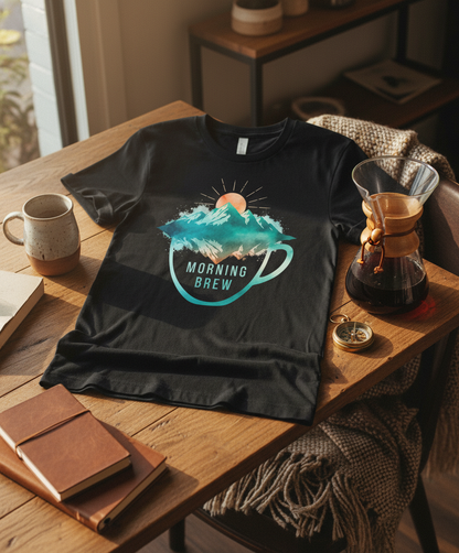 Mountain Sunrise Morning Brew Premium Unisex Tee
