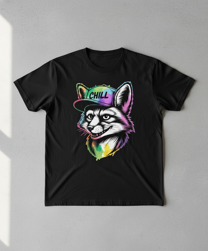 Vibrant Chill Fox Graphic Unisex Tee - Streetwear Style