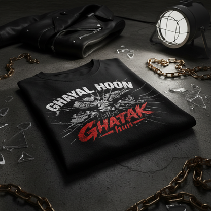 Ghayal Hoon Isiliye Ghatak Hun Distressed Streetwear Tee
