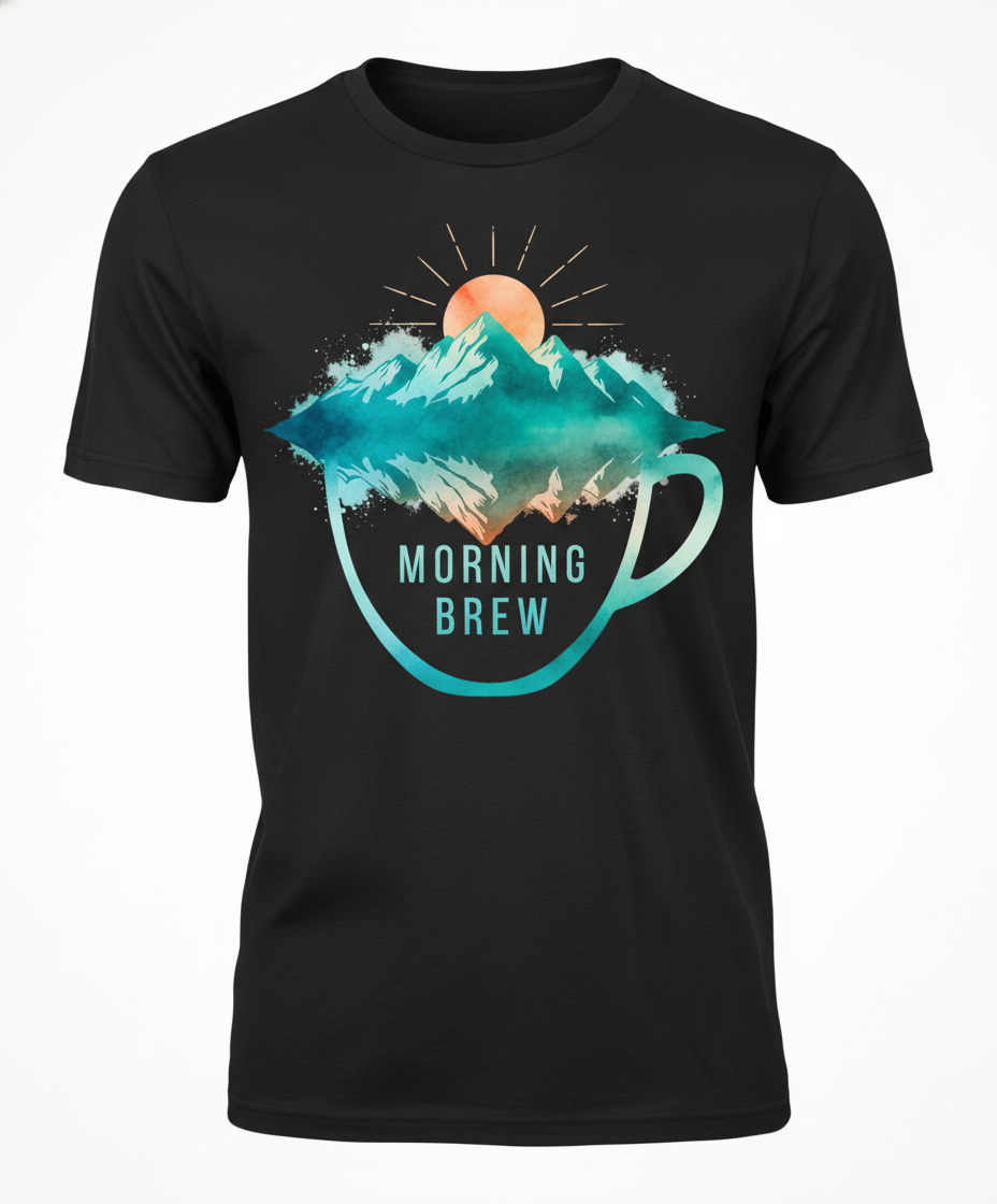Mountain Sunrise Morning Brew Premium Unisex Tee