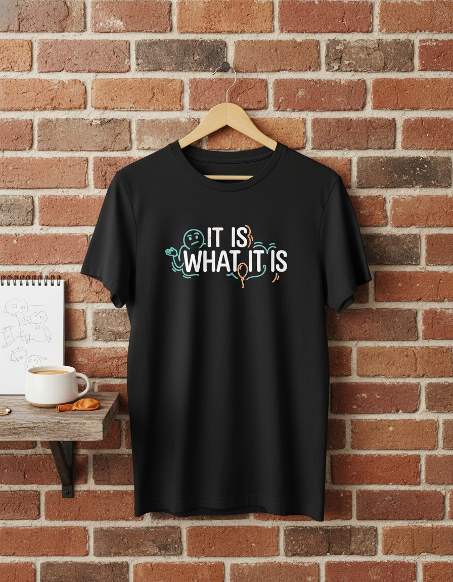 It Is What It Is Shrug Tee | Chill Vibe Graphic Shirt