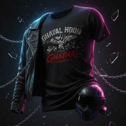 Ghayal Hoon Isiliye Ghatak Hun Distressed Streetwear Tee