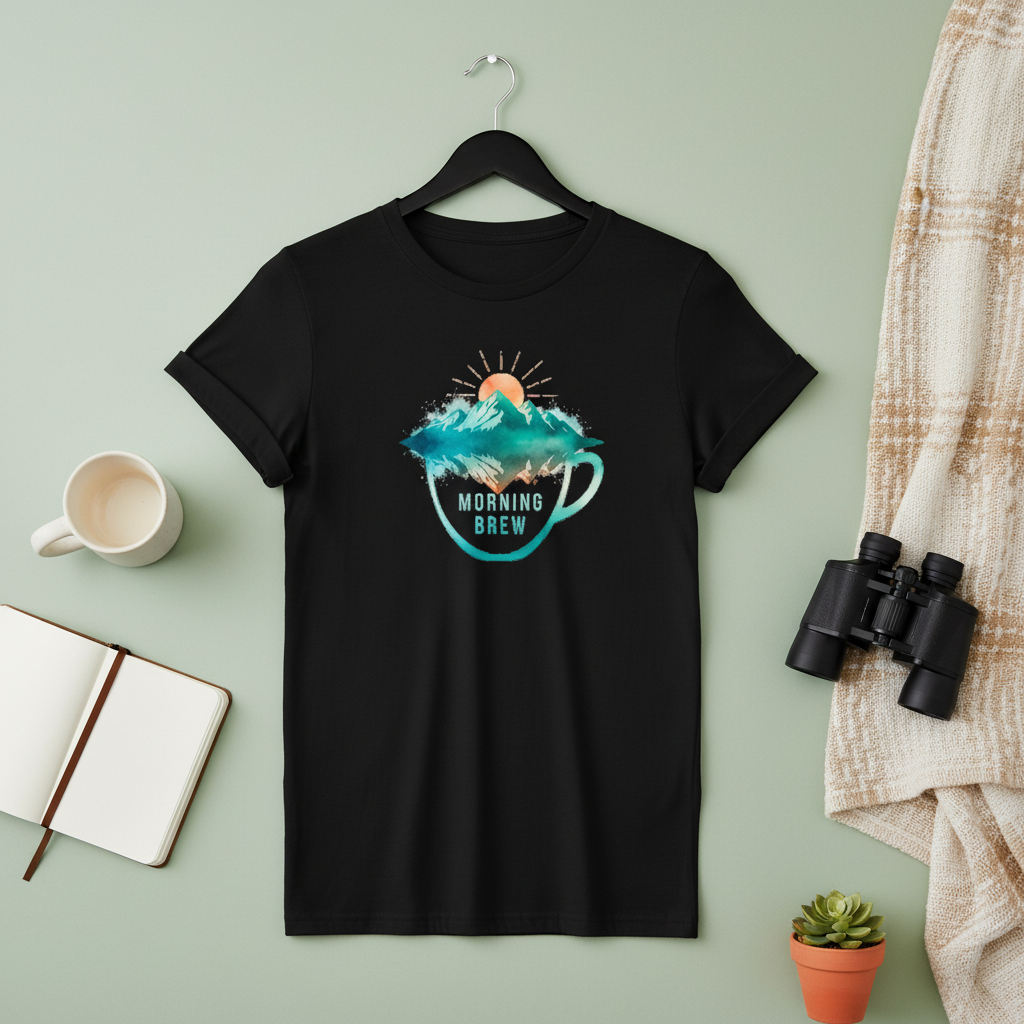 Mountain Sunrise Morning Brew Premium Unisex Tee