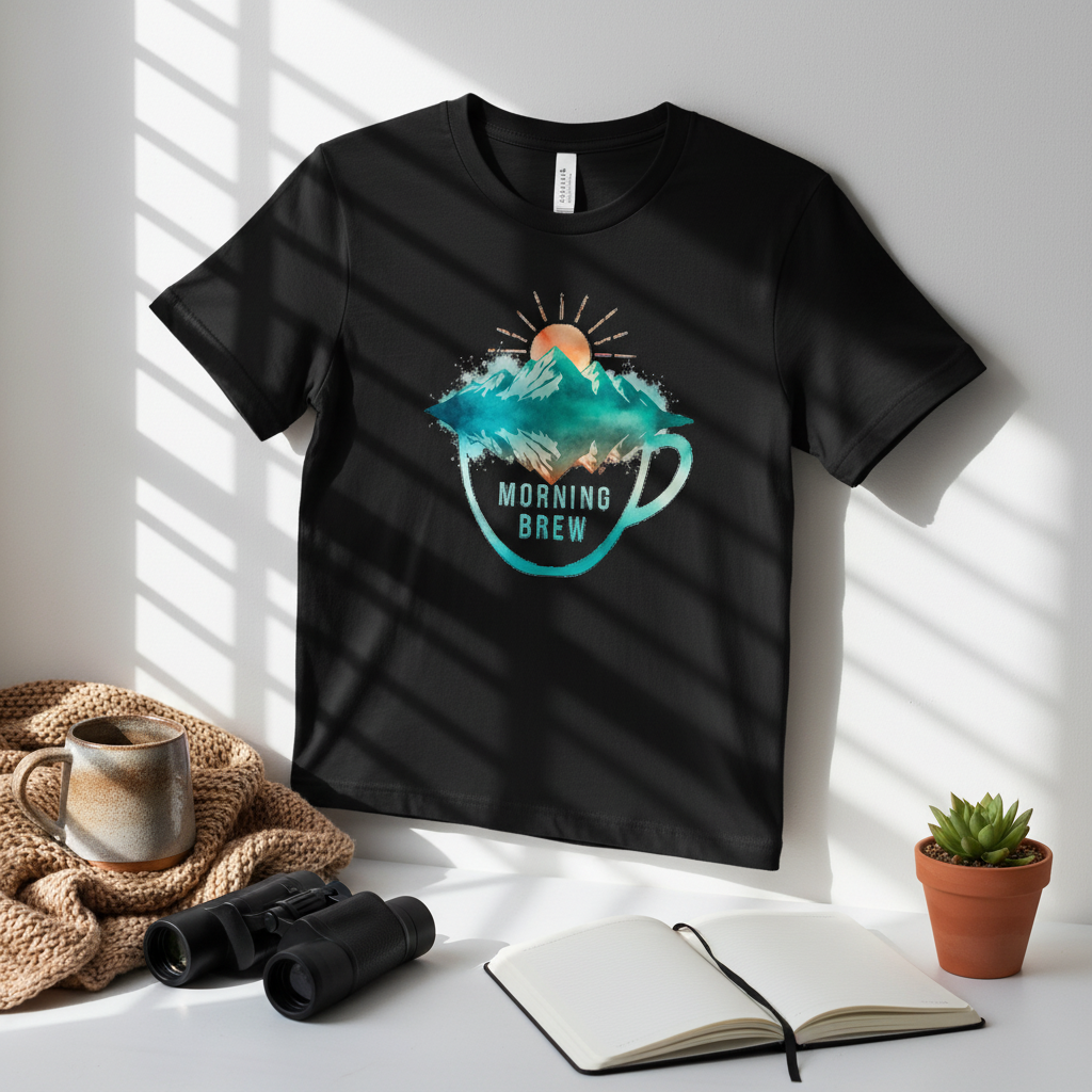 Mountain Sunrise Morning Brew Premium Unisex Tee
