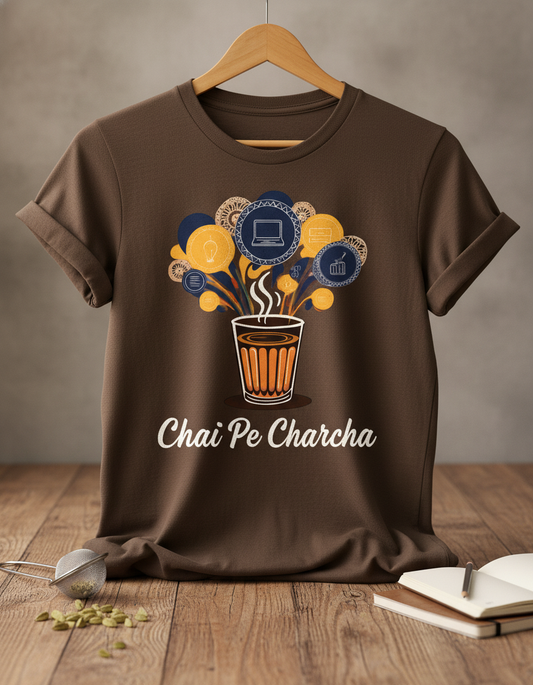 Chai Pe Charcha Unisex T-Shirt – Brew Ideas & Conversations Tee for Men & Women