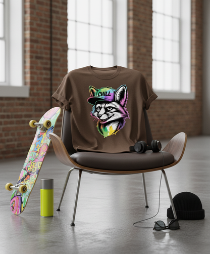 Vibrant Chill Fox Graphic Unisex Tee - Streetwear Style