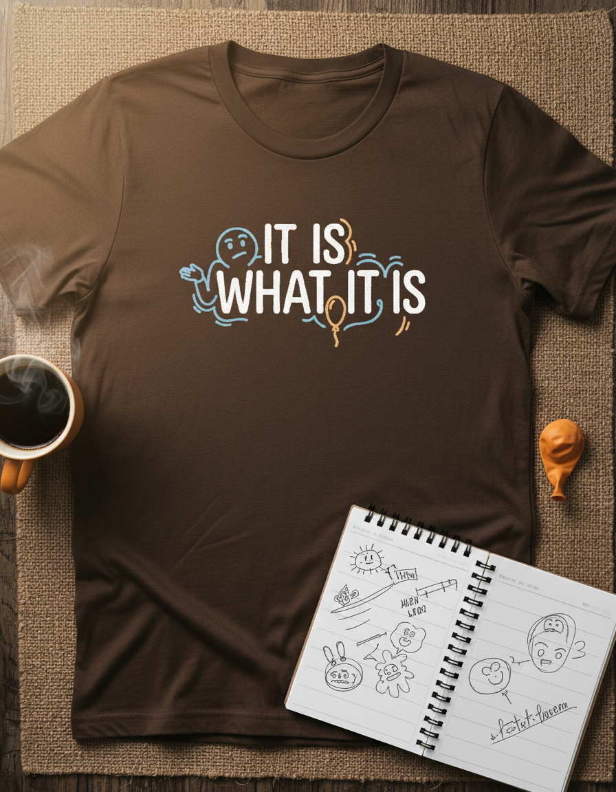 It Is What It Is Shrug Tee | Chill Vibe Graphic Shirt