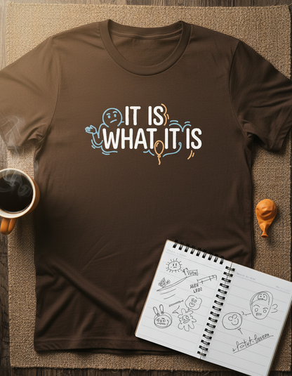 It Is What It Is Shrug Tee | Chill Vibe Graphic Shirt