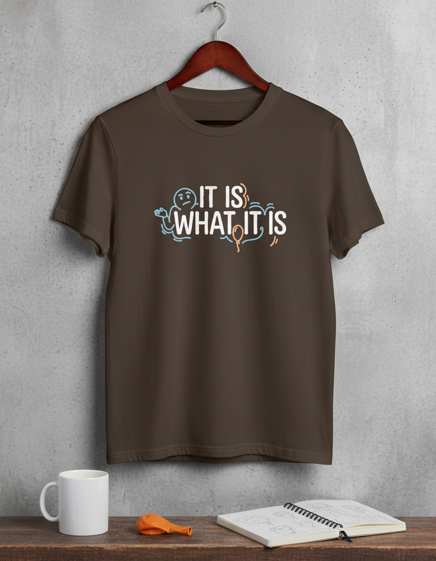 It Is What It Is Shrug Tee | Chill Vibe Graphic Shirt