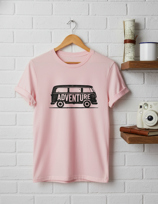 Vintage Adventure Camper Van Tee | Road Trip Explorer Shirt