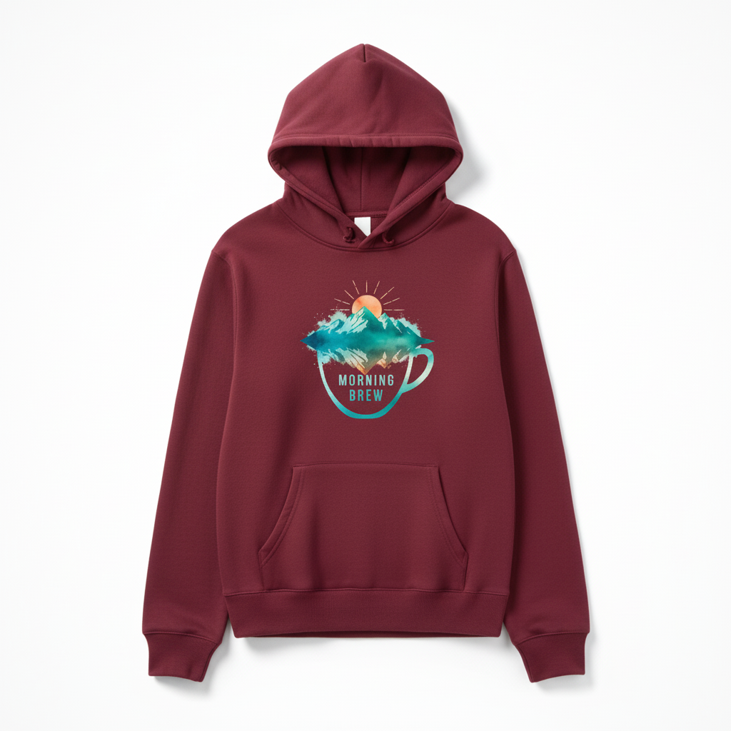 Morning Brew Mountains Sunrise Coffee Lover Hoodie