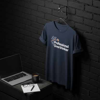Professional Overthinker Unisex T-Shirt | Humorous Brainy Tee