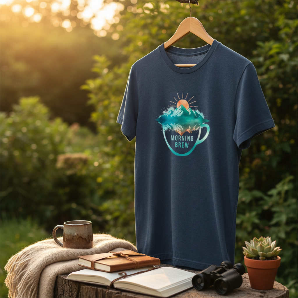 Mountain Sunrise Morning Brew Premium Unisex Tee