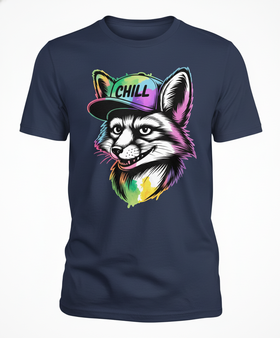 Vibrant Chill Fox Graphic Unisex Tee - Streetwear Style