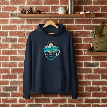Morning Brew Mountains Sunrise Coffee Lover Hoodie