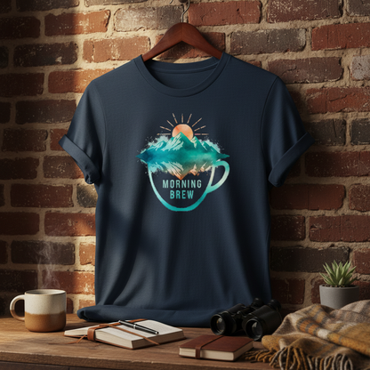 Mountain Sunrise Morning Brew Premium Unisex Tee
