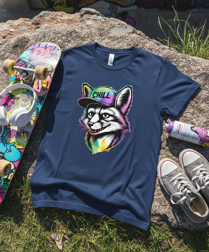 Vibrant Chill Fox Graphic Unisex Tee - Streetwear Style