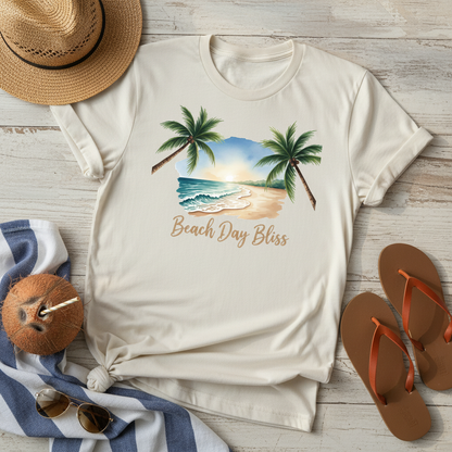 Beach Day Bliss Tropical Sunset Unisex T-Shirt