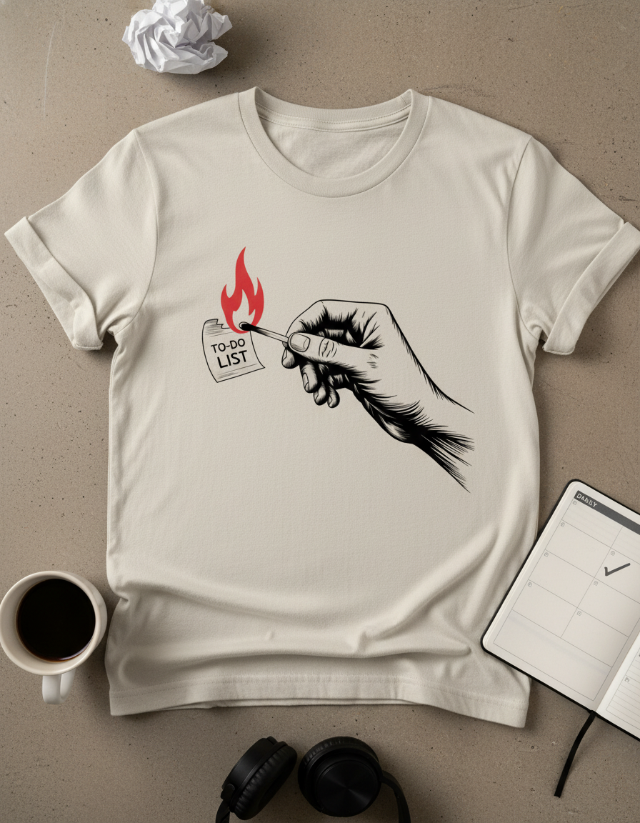 Burn Your To-Do List Tee - Find Freedom & Chill