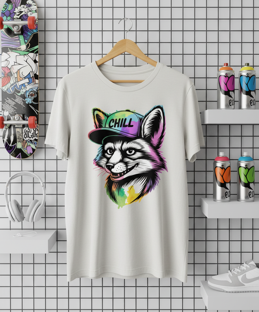 Vibrant Chill Fox Graphic Unisex Tee - Streetwear Style