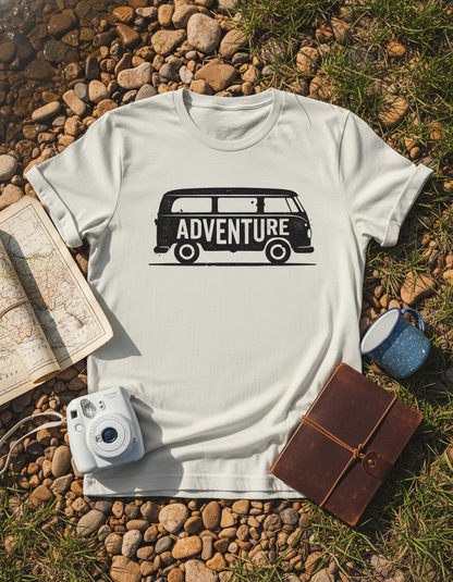 Vintage Adventure Camper Van Tee | Road Trip Explorer Shirt