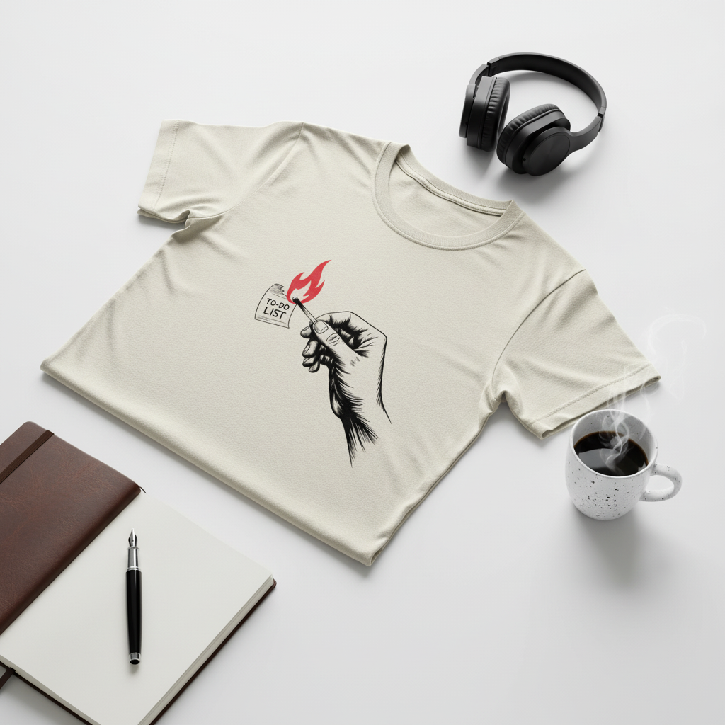 Burn the To-Do List Tee - Conquer Tasks, Embrace Freedom