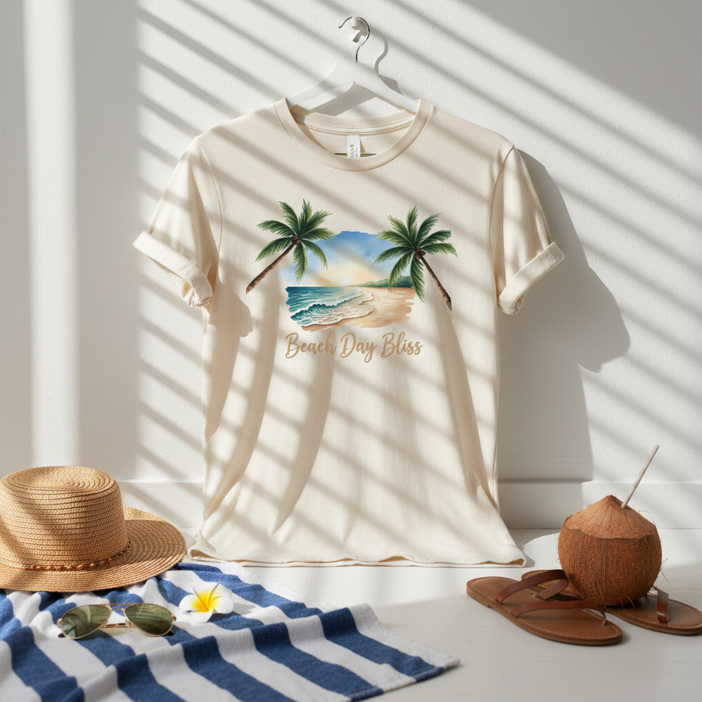 Beach Day Bliss Tropical Sunset Unisex T-Shirt