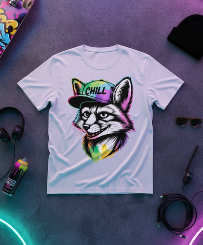 Vibrant Chill Fox Graphic Unisex Tee - Streetwear Style