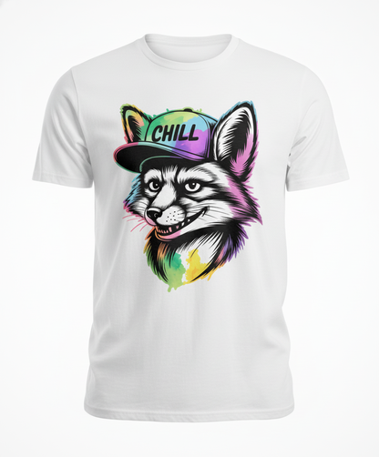 Vibrant Chill Fox Graphic Unisex Tee - Streetwear Style