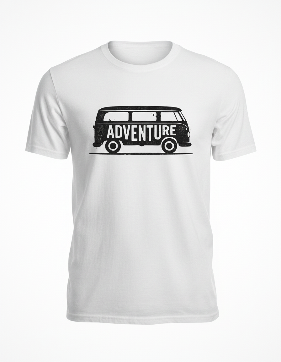 Vintage Adventure Camper Van Tee | Road Trip Explorer Shirt