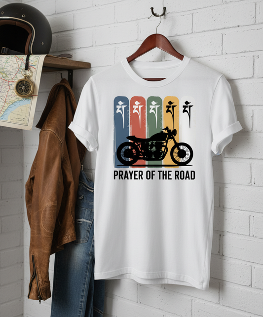 Vintage Motorcycle Prayer of the Road Tee | Rider's Spirit