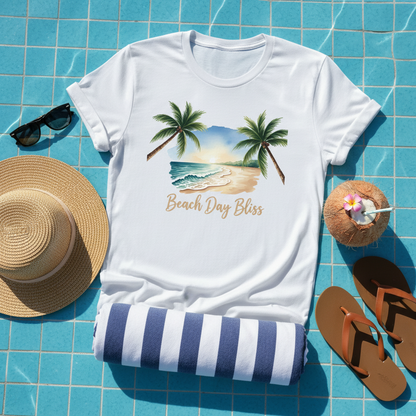 Beach Day Bliss Tropical Sunset Unisex T-Shirt