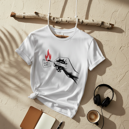 Burn the To-Do List Tee - Conquer Tasks, Embrace Freedom