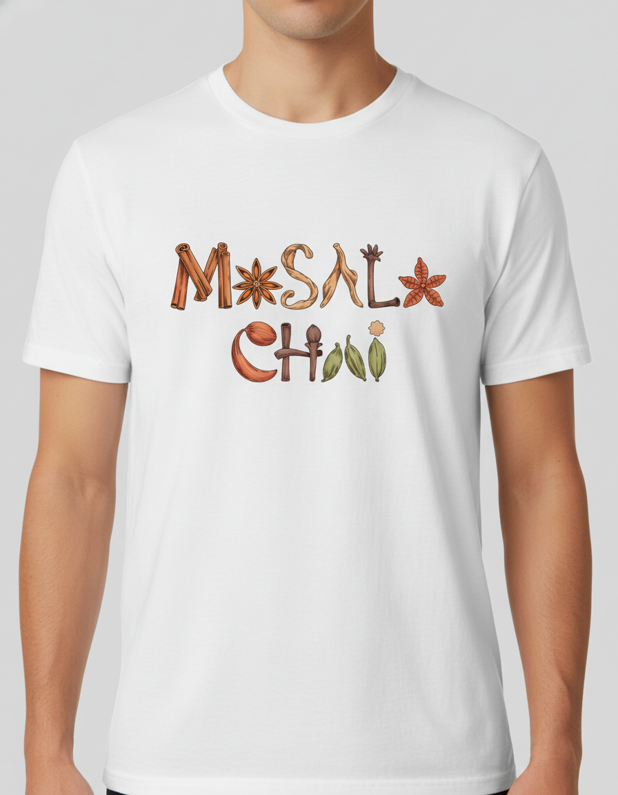 Aromatic Masala Chai Spice Lettering Unisex T-Shirt