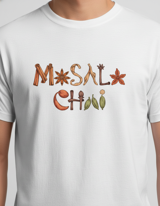 Aromatic Masala Chai Spice Lettering Unisex T-Shirt