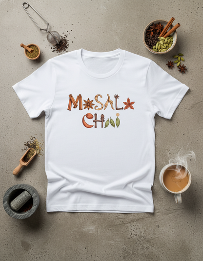 Aromatic Masala Chai Spice Lettering Unisex T-Shirt