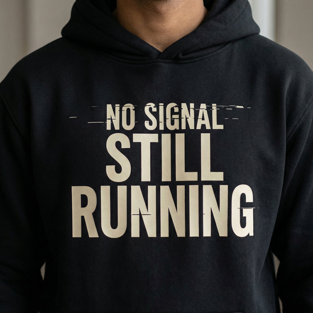 No Signal Still Running –Unisex Pullover Hoodie