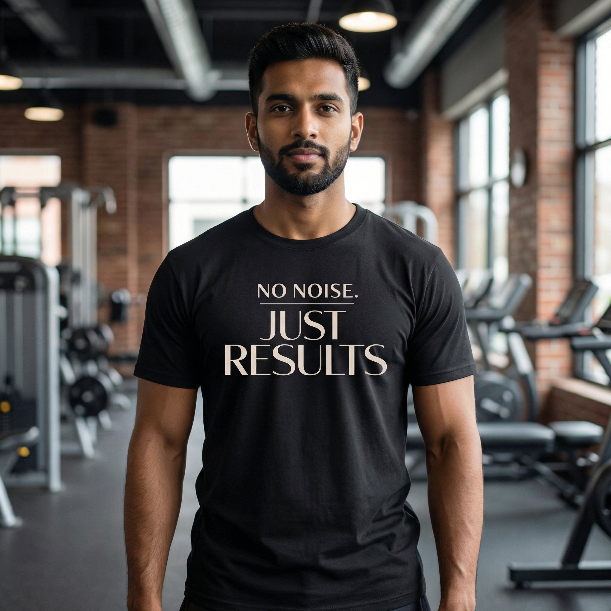 No Noise Just Results -Unisex-T-Shirt