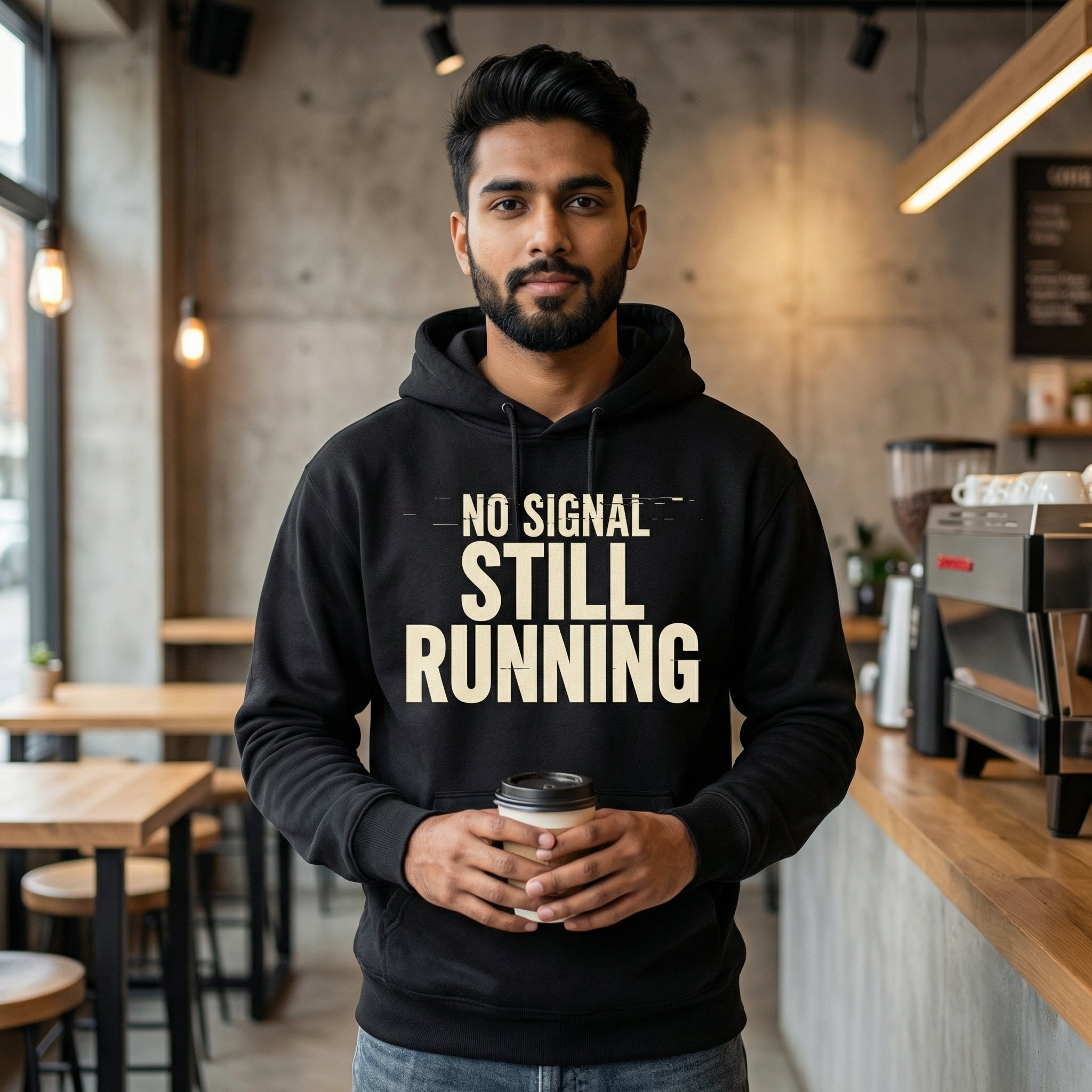 No Signal Still Running –Unisex Pullover Hoodie