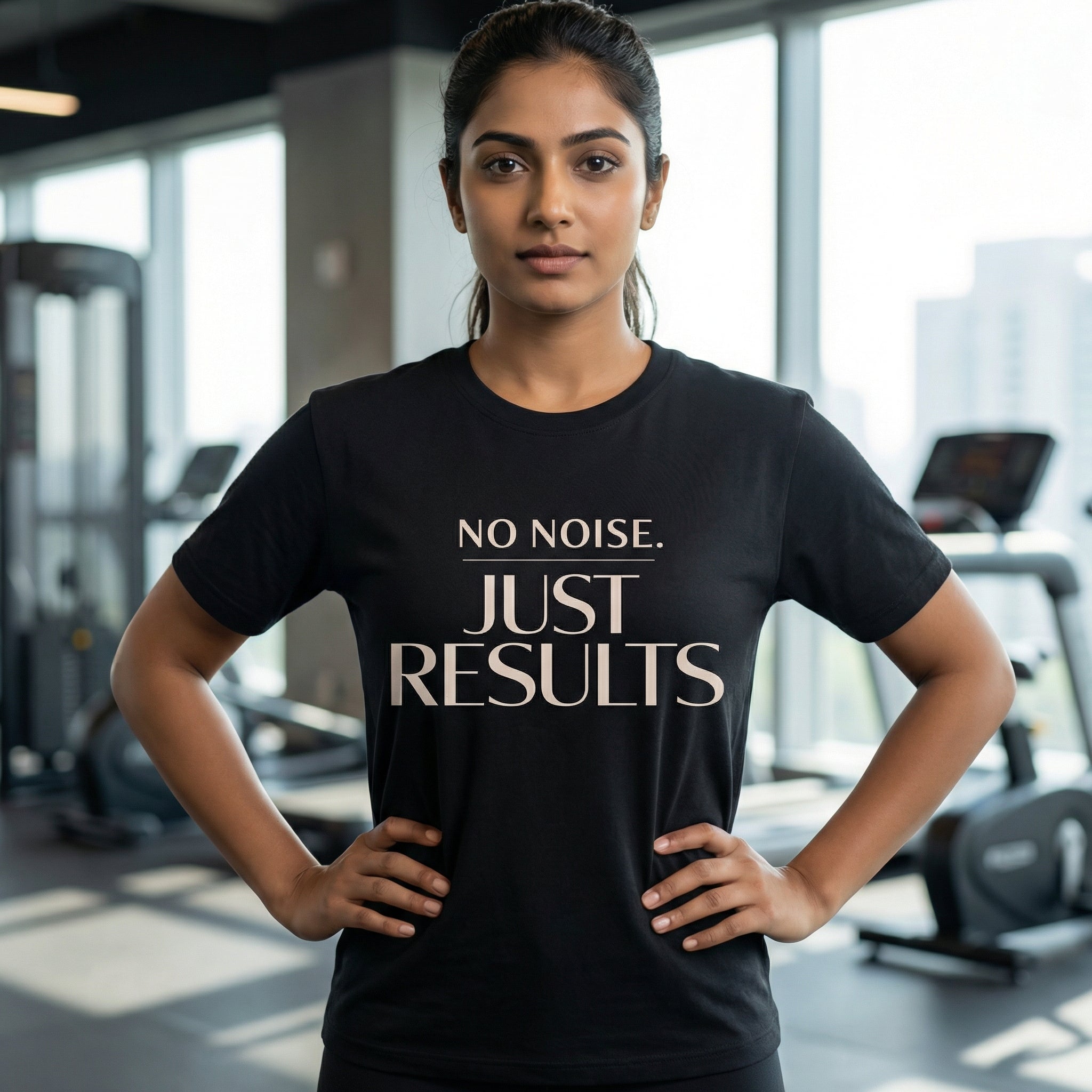 No Noise Just Results -Unisex-T-Shirt