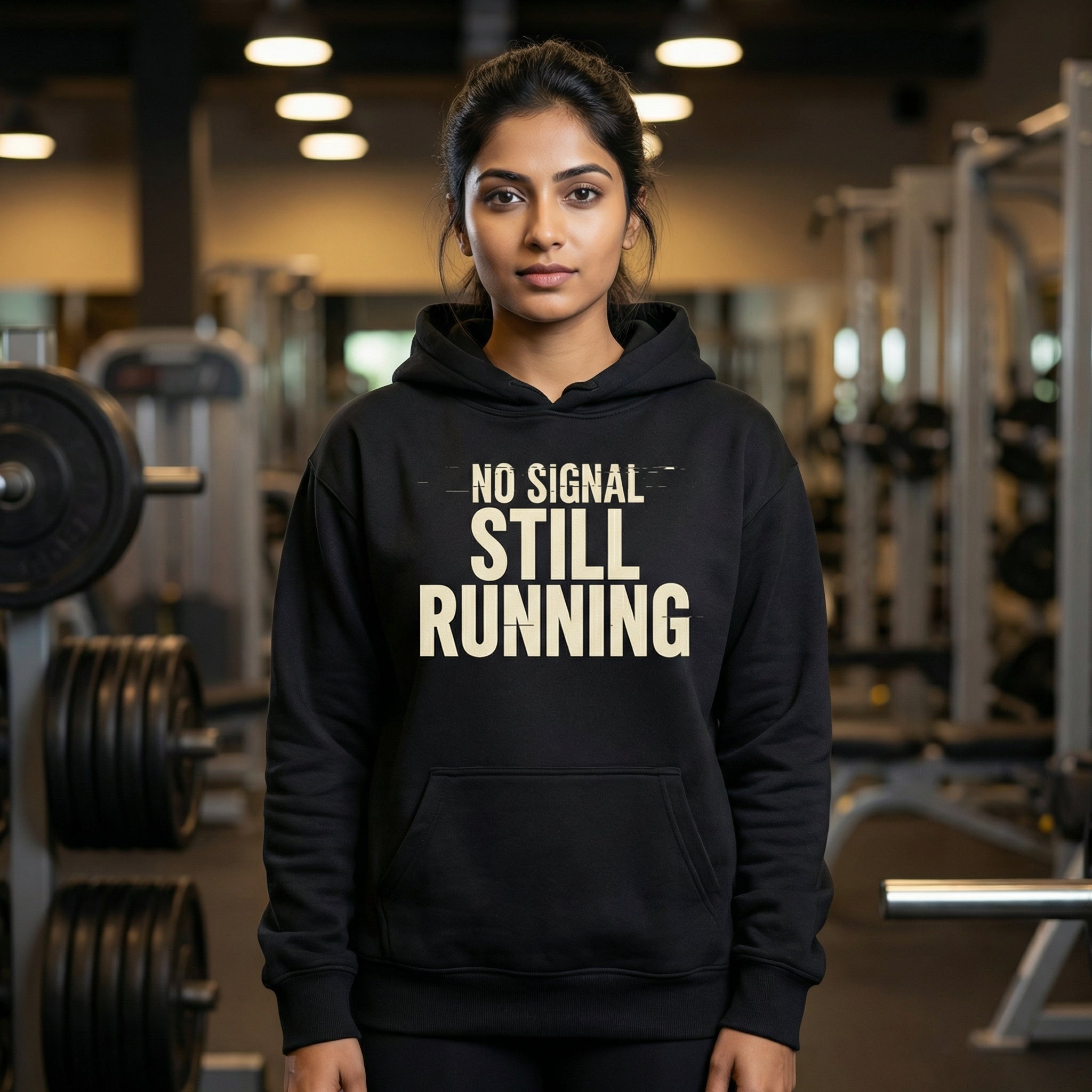 No Signal Still Running –Unisex Pullover Hoodie