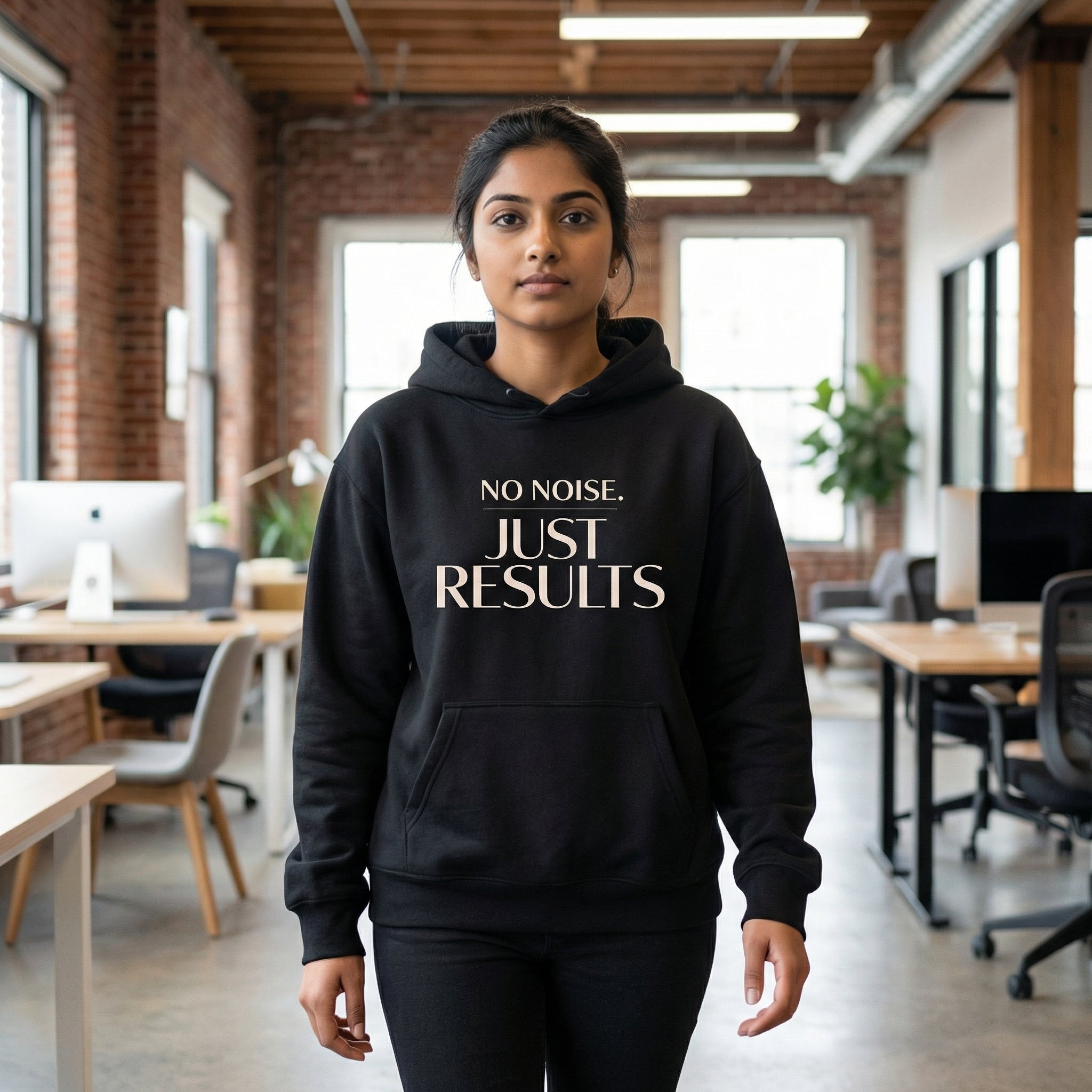 No Noise. Just Results. – Unisex Hoodie