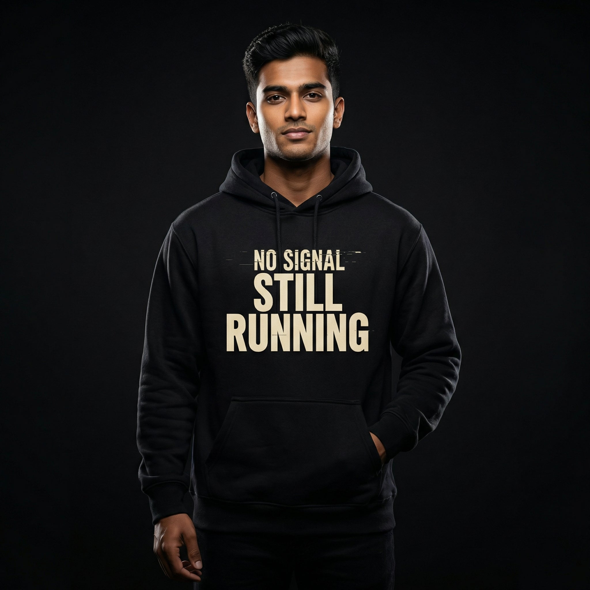 No Signal Still Running –Unisex Pullover Hoodie