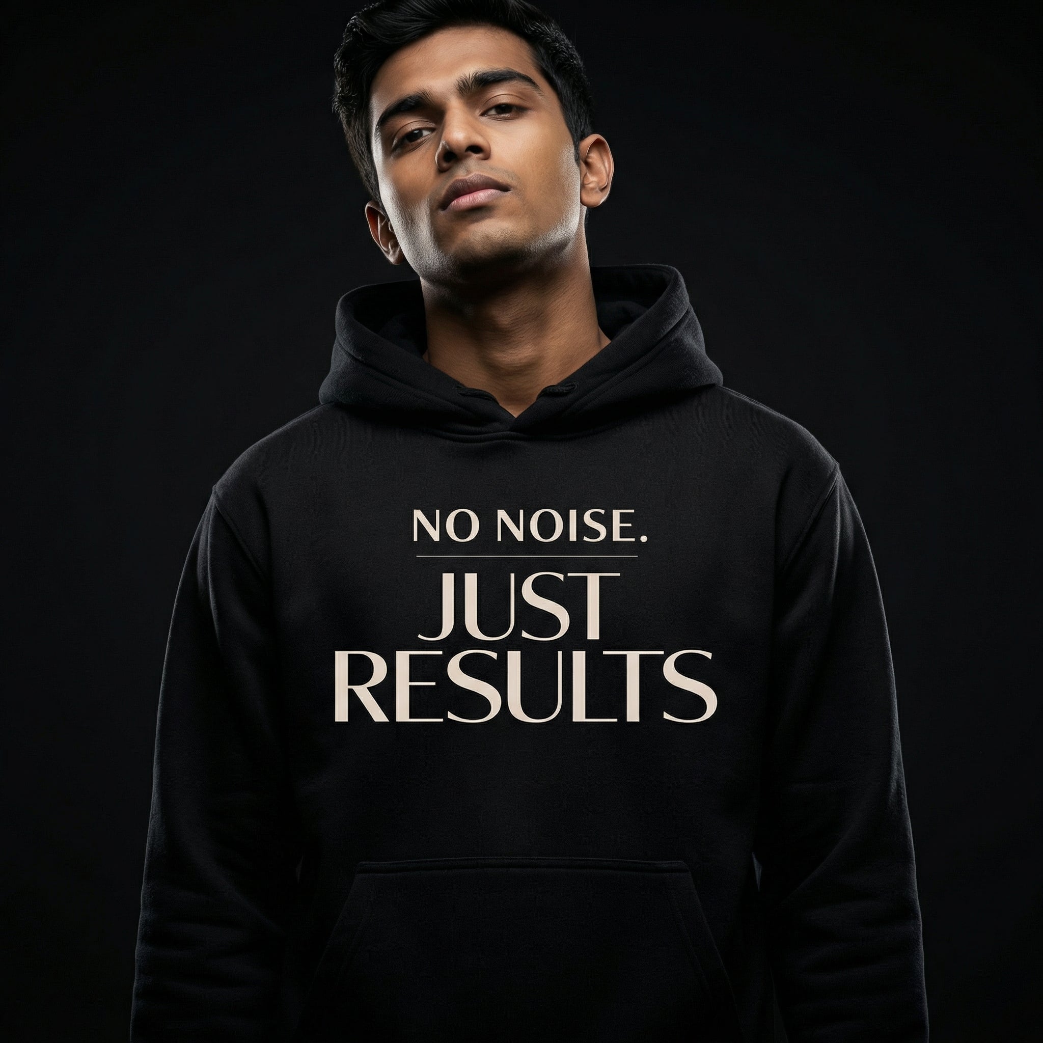 No Noise. Just Results. – Unisex Hoodie